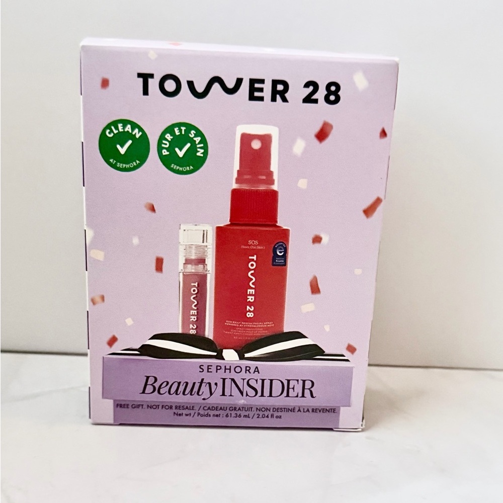 Tower 28 SOS Spray 2oz + ShineOn Lip Jelly Pistachio Duo BNIB - Picture 3 of 4